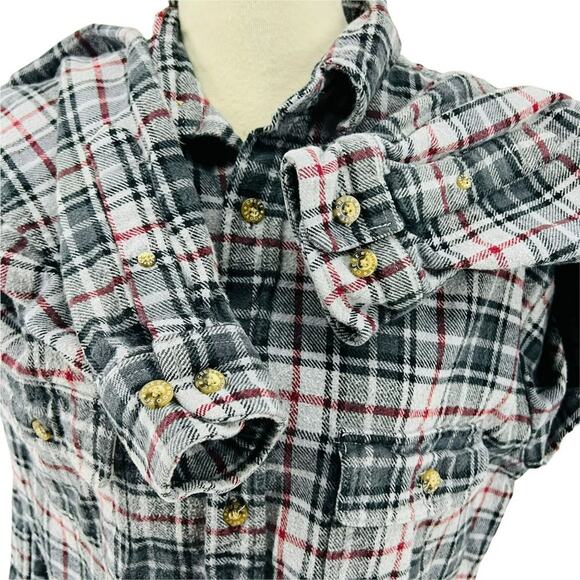 Vintage Moose Creek Flannel Shirt Grunge Hip Hop Rappers Mens Large - Picture 5 of 8